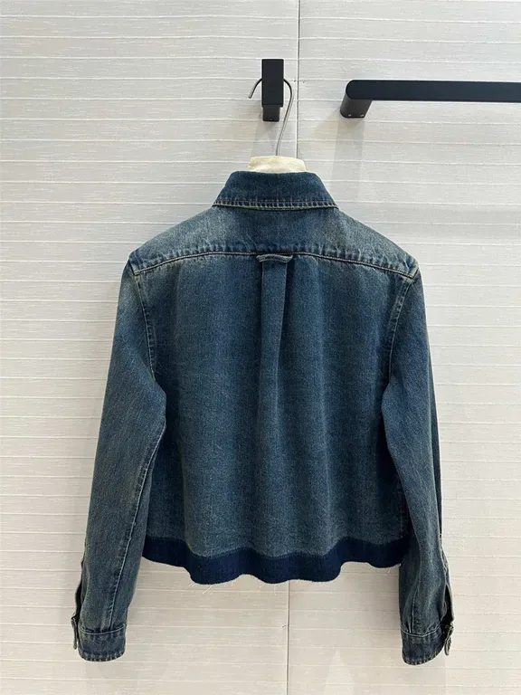 Miumiu color-block washed denim shirt